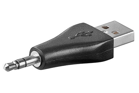 USB redukce USB A(M) - stereo jack 3,5mm(M)
