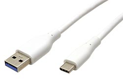USB SuperSpeed 5Gbps kabel USB3.0 A(M) - USB C(M), 3m, bílý