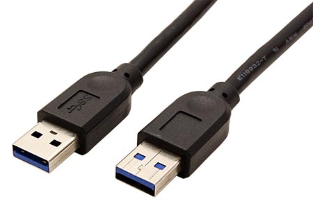 USB SuperSpeed 5Gbps kabel USB3.0 A(M) - USB3.0 A(M), 1,8m, černý