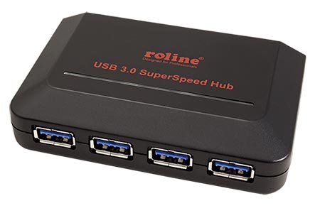USB SuperSpeed 5Gbps (USB 3.0), 4x USB3.0 A(F), se zdrojem