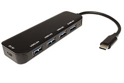 USB SuperSpeed 5Gbps (USB 3.0) Hub, USB C(M) - 4x USB3.0 A(F), se zdrojem