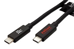 USB4 20Gbps kabel USB C(M) - USB C(M), PD 240W, 2m, černý