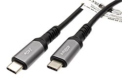 USB4 40Gbps kabel USB C(M) - USB C(M), PD 240W, 0,5m, černý