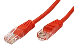 UTP patchkabel kat. 5e, 5m, červený