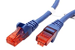 UTP patchkabel kat. 6, 0,25m, modrý