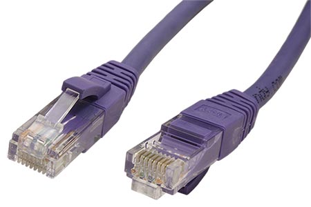 UTP patchkabel kat. 6, 0,3m, fialový