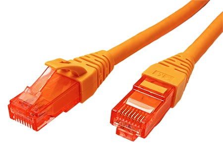 UTP patchkabel kat. 6, Component Level, LSOH, 1,5m, oranžový