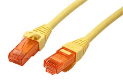 UTP patchkabel kat. 6, Component Level, LSOH, 3m, žlutý