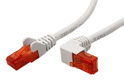 UTP patchkabel kat. 6, lomený konektor, 0,5m, bílý