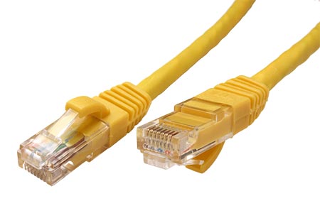 UTP patchkabel kat. 6, LSOH, 0,5m, žlutý
