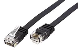 UTP patchkabel kat. 6, plochý, 20m, černý