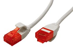UTP patchkabel kat. 6, tenký, 7,5m, šedý