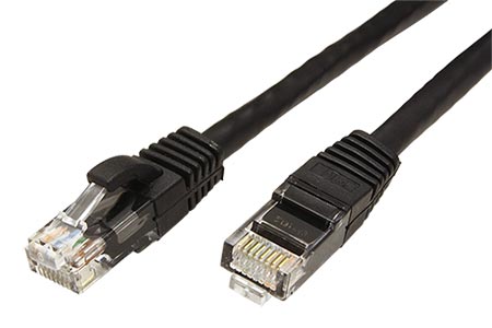 UTP patchkabel kat. 6a, 1m, černý