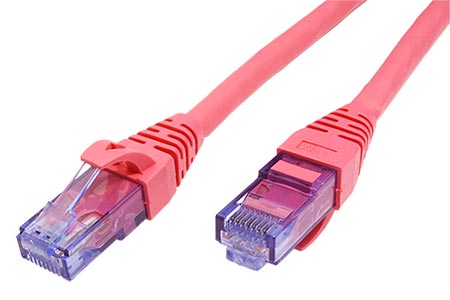 UTP patchkabel kat. 6a, Component Level, 1,5m, LSOH, růžový