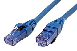 UTP patchkabel kat. 6a, Component Level, 2m, LSOH, modrý