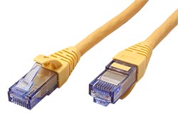 UTP patchkabel kat. 6a, Component Level, 2m, LSOH, žlutý