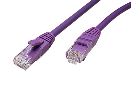 UTP patchkabel kat. 6a, LSOH, 10m, fialový