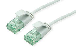 UTP patchkabel kat. 6a, tenký, 0,5m, šedý