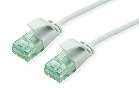 UTP patchkabel kat. 6a, tenký, 1m, šedý