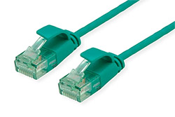 UTP patchkabel kat. 6a, tenký, 3m, zelený