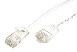 UTP patchkabel kat. 6a, tenký, LSOH, 2m, bílý