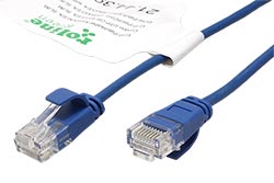 UTP patchkabel kat. 6a, tenký, LSOH, 2m, modrý