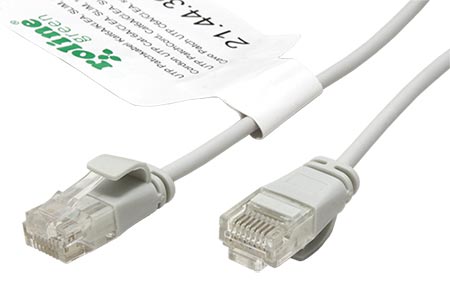 UTP patchkabel kat. 6a, tenký, LSOH, 3m, šedý