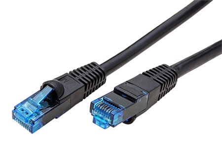 UTP patchkabel kat. 6a, venkovní 60m, černý