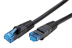 UTP patchkabel kat. 6a, venkovní 60m, černý