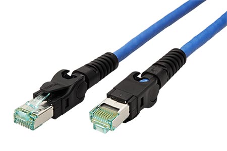 VarioBoot S/FTP patchkabel kat. 6a, modrý, 2m