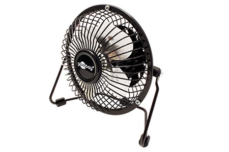 Ventilátor stolní USB, 15cm, černý