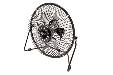 Ventilátor stolní USB, 20cm, černý