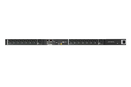 Vertikální napájecí panel 14x IEC320 C13 + 2x C19, vidlice IEC320 C20, měření, ovládání přes IP (PE8216G)