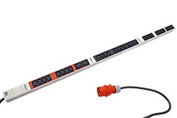 Vertikální napájecí panel 24x IEC320 C13, 6x IEC320 C19, 3m, vidlice IEC 60309 3x16A, alu (800.2282)