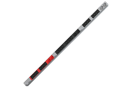 Vertikální napájecí panel 24x IEC320 C13, 6x zásuvka DE, 3m, vidlice IEC 60309 3x16A, alu (800.2339)