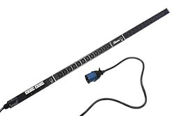 Vertikální napájecí panel 24x IEC320 C13, výstup měření, vidlice IEC 60309 32A, 1,6m (PE1324G)