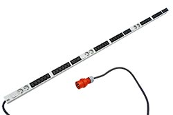 Vertikální napájecí panel 36x IEC320 C13 + 6x C19+ 6x zásuvka DE, 3m, vidlice IEC 60309 3x16A (800.1453)