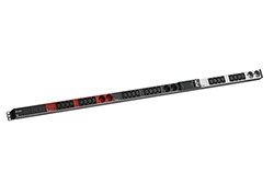 Vertikální napájecí panel BN ESSENTIAL, 24x C13, 6x zásuvka DE, měření /fáze, 3m, IEC 60309 3x16A (BM0024224)