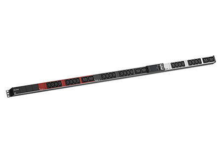 Vertikální napájecí panel BN ESSENTIAL, 24x zásuvka C13 + 6x C19, měření, kabel 3m IEC 60309 3x16A (BM0024223)