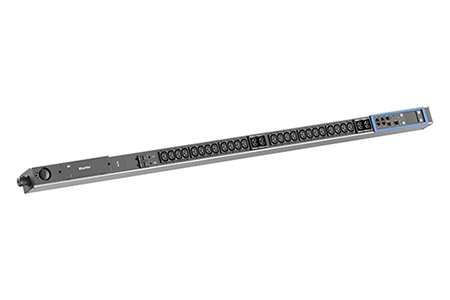 Vertikální napájecí panel BN PRO M+, 24x C13, 4x C13/19, RCM, měření, 2x jistič, 3m, IEC 60309 32A (BM0024756)