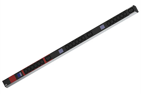 Vertikální napájecí panel BN0500, 18x C13, 3x C19, 3x lokální měření /fáze, 3m, IEC 60309 3x 16A (800.2398)