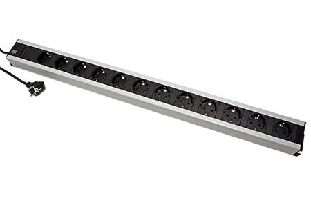 Vícenásobná zásuvka 230V, 12x zásuvka DE, 2m (300.002)
