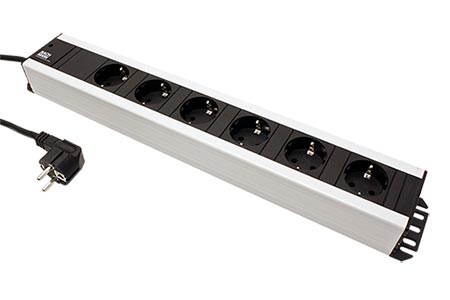 Vícenásobná zásuvka 230V, 6x zásuvka DE, 2m (300.000)
