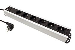 Vícenásobná zásuvka 230V, 6x zásuvka DE, 2m (300.000)