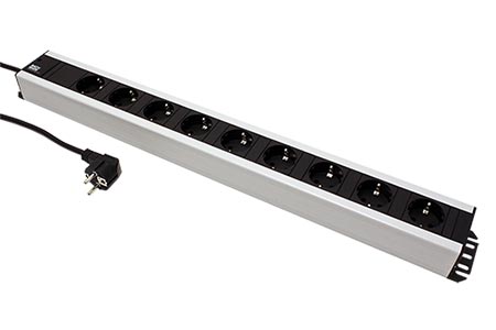 Vícenásobná zásuvka 230V, 9x zásuvka DE, 2m (300.001)