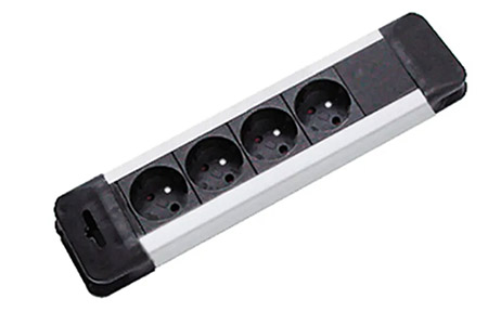 Vícenásobná zásuvka CONNECTUS, 4x zásuvka CZ, 2m, šedá