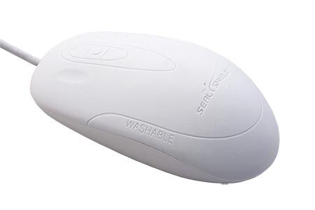 Vodotěsná myš, silikonová, skrolovací tlačítka, bílá (SSWM3)