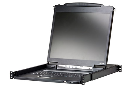 Výsuvná konzole 19", single rail, LCD 19", USB + PS/2, VGA, GB (CL3000N)