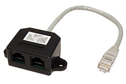 Y adaptér ISDN, rozdvojka RJ45M - 2x RJ45F, UTP, kabel