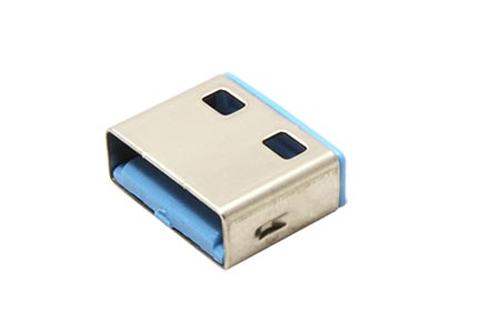 Záslepka pro USB A port, 10ks, modrá